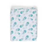Jellyfish Hand Block Printed Bed Cover 90x108 Inches - Eyaas